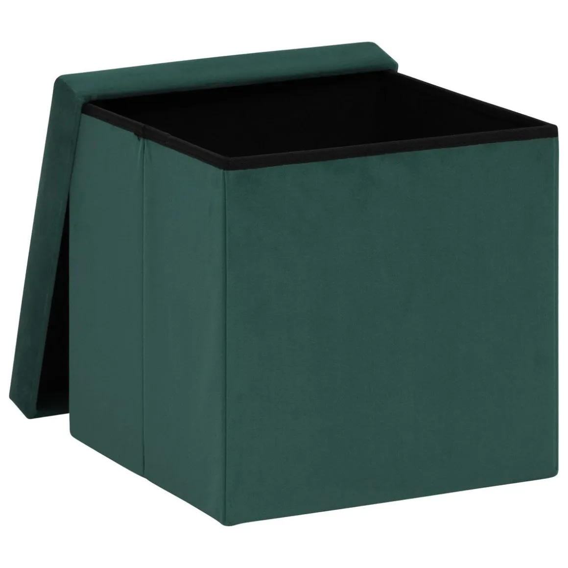POUF PLIANT TESS VELOURS VERT CEDRE