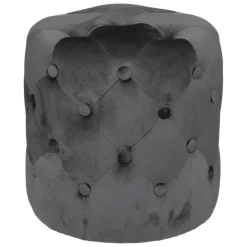 POUF VELOURS ADRIANA ARDOISE