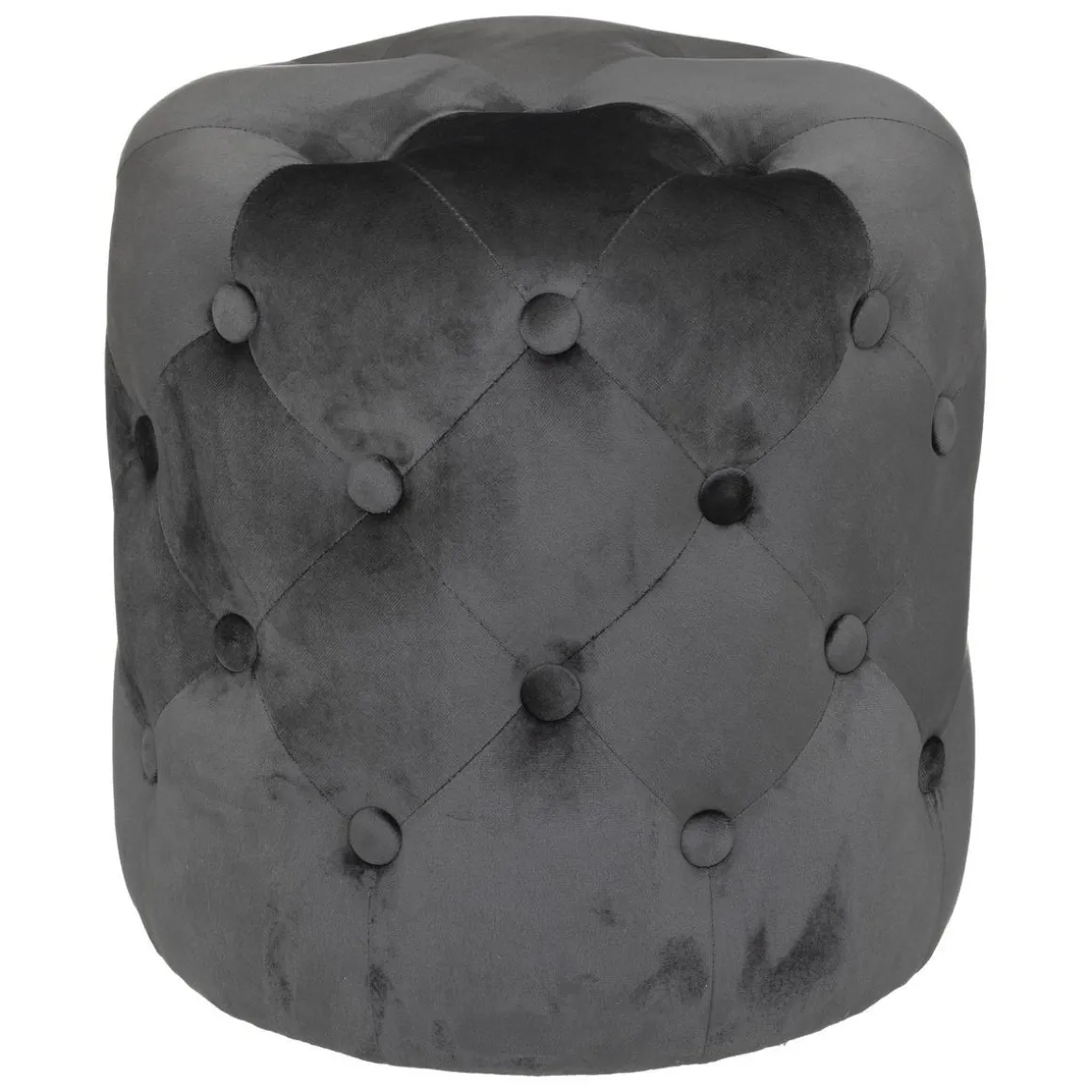 POUF VELOURS ADRIANA ARDOISE
