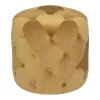 POUF VELOURS ADRIANA OCRE