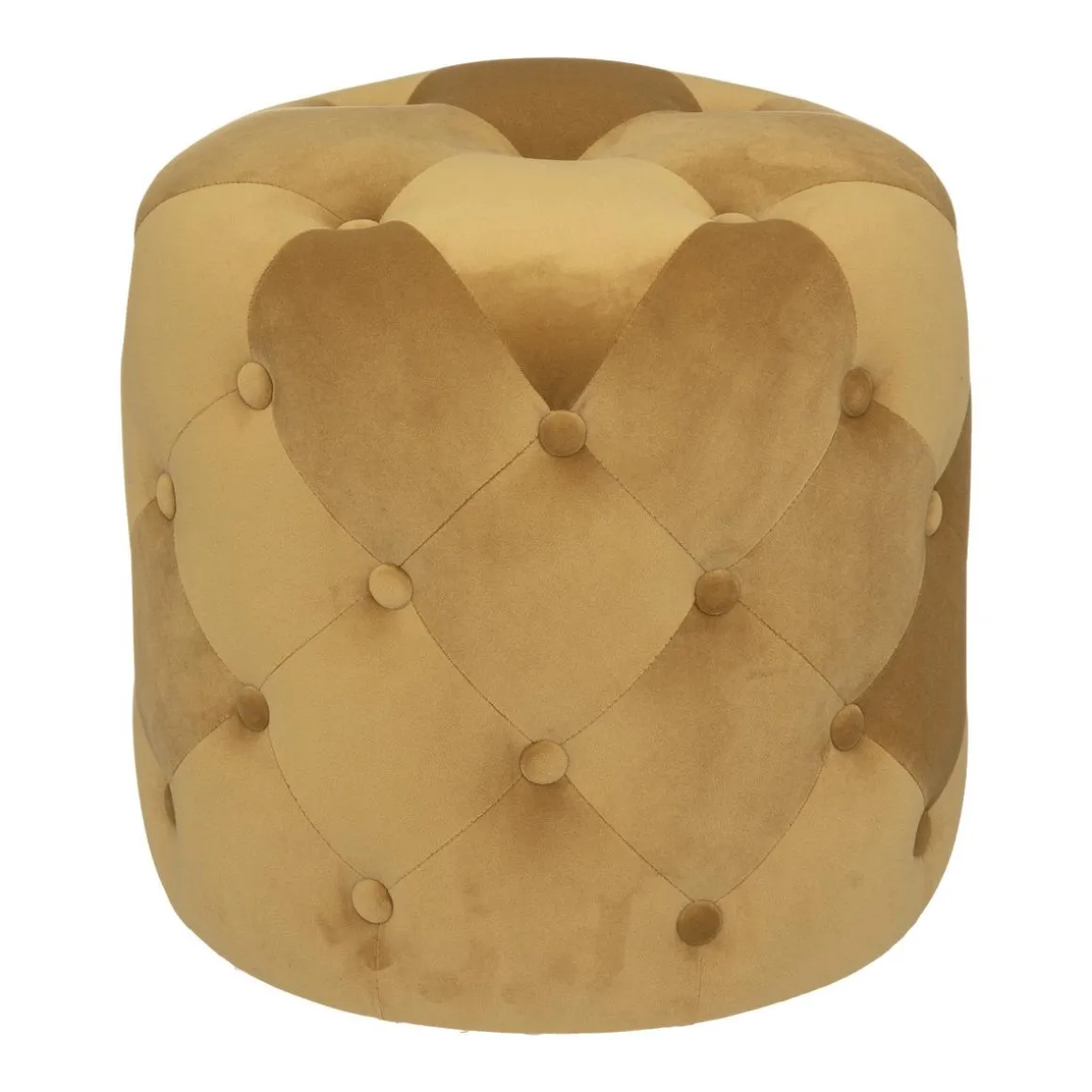 POUF VELOURS ADRIANA OCRE