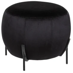 POUF VELOURS CALABAZA NOIR