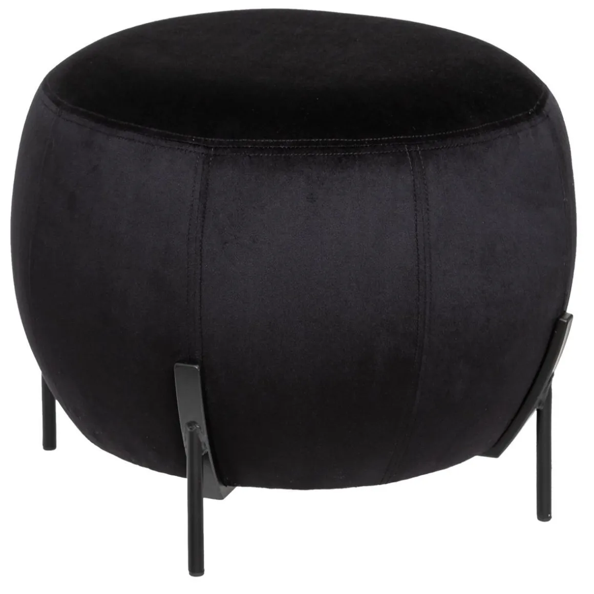 POUF VELOURS CALABAZA NOIR