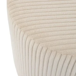 POUF VELOURS COTELE SYLIA IVOIRE