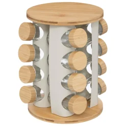 RACK 16 EPICES METAL BAMBOU SENSIA