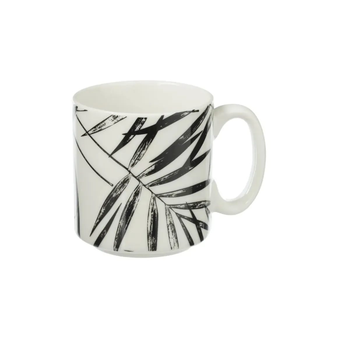 RACK 4 MUGS FLORAL GREEN 24CL