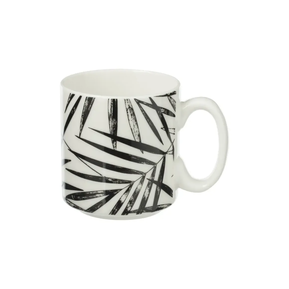 RACK 4 MUGS FLORAL GREEN 24CL
