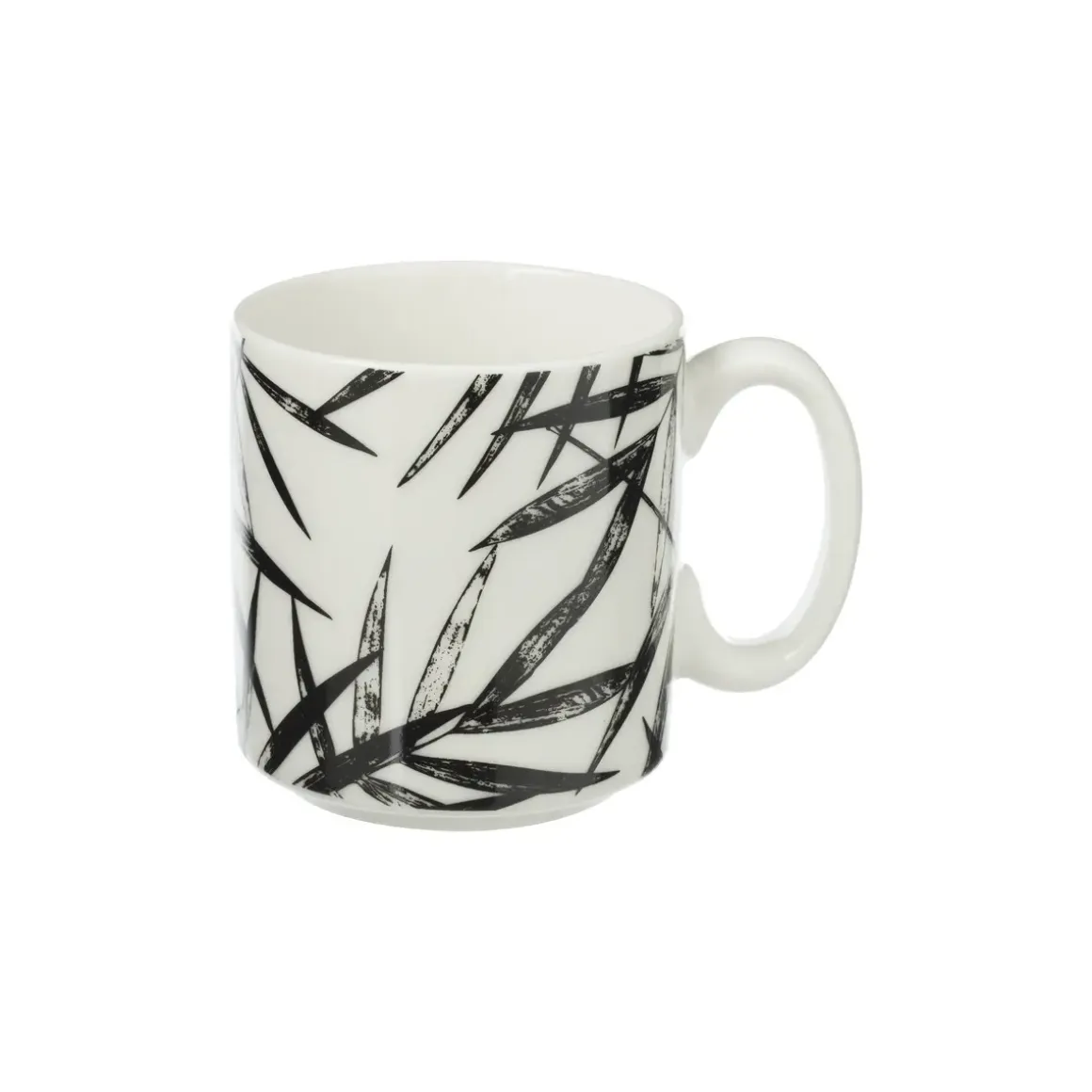 RACK 4 MUGS FLORAL GREEN 24CL