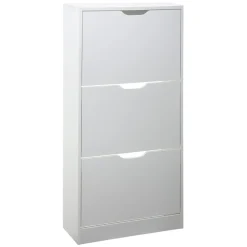 RANGE CHAUSSURES 3 TIROIRS 18 PAIRES BLANC