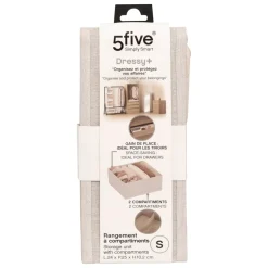 RANGEMENT TIROIRS DRESSY PLUS 2 COMPARTIMENTS BEIGE 24X25CM