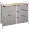 RANGEMENT 5 TIROIRS GRIS CLAIR