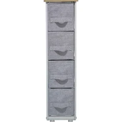 RANGEMENT 4 TIROIRS GRIS CLAIR