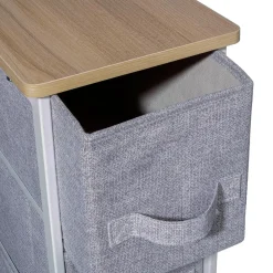 RANGEMENT 4 TIROIRS GRIS CLAIR
