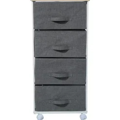 RANGEMENT 4 TIROIRS SUR ROULETTES GRIS FONCE