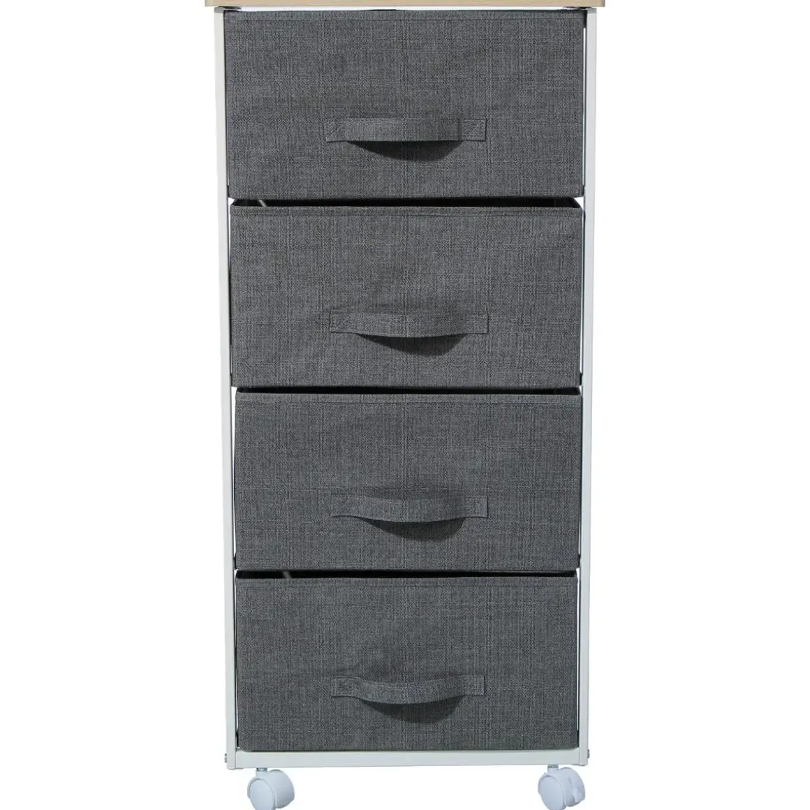 RANGEMENT 4 TIROIRS SUR ROULETTES GRIS FONCE