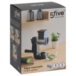 RAPE AVEC MANIVELLE 3 LAMES VENTOUSE SILVER PRO NOIR