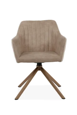 RAY FAUTEUIL VINTAGE BEIGE TEDDY BOIS