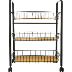 RESSERRE RECTANGLE METAL BOIS NERA