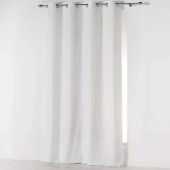 RIDEAU A OEILLETS 140X260CM ABSOLU BLANC
