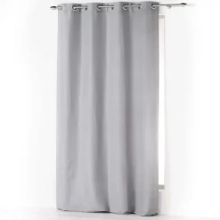 RIDEAU A OEILLETS 140X260CM ABSOLU GRIS