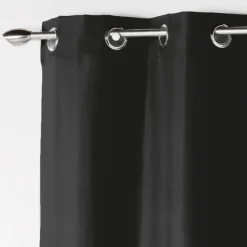 RIDEAU A OEILLETS 140X260CM ABSOLU NOIR