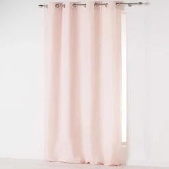 RIDEAU A OEILLETS 140X260CM ABSOLU ROSE PALE