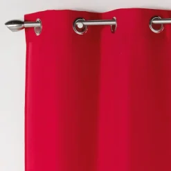 RIDEAU A OEILLETS 140X260CM ABSOLU ROUGE