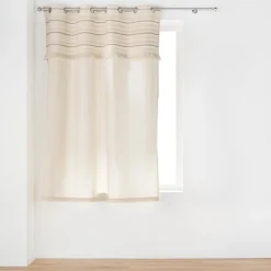 RIDEAU A OEILLETS 140X180CM COTON ATLAS NATUREL