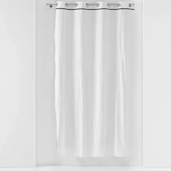 RIDEAU A OEILLETS 135X240CM COTON LAVE LINETTE BLANC