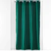 RIDEAU A OEILLETS 135X240CM COTON LAVE LINETTE EMERAUDE