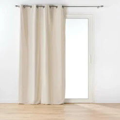 RIDEAU A OEILLETS 135X260CM COTON POLYESTER TWILY LIN