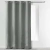 RIDEAU A OEILLETS 140X280CM MICROFIBRE UNI ABSOLU GRIS