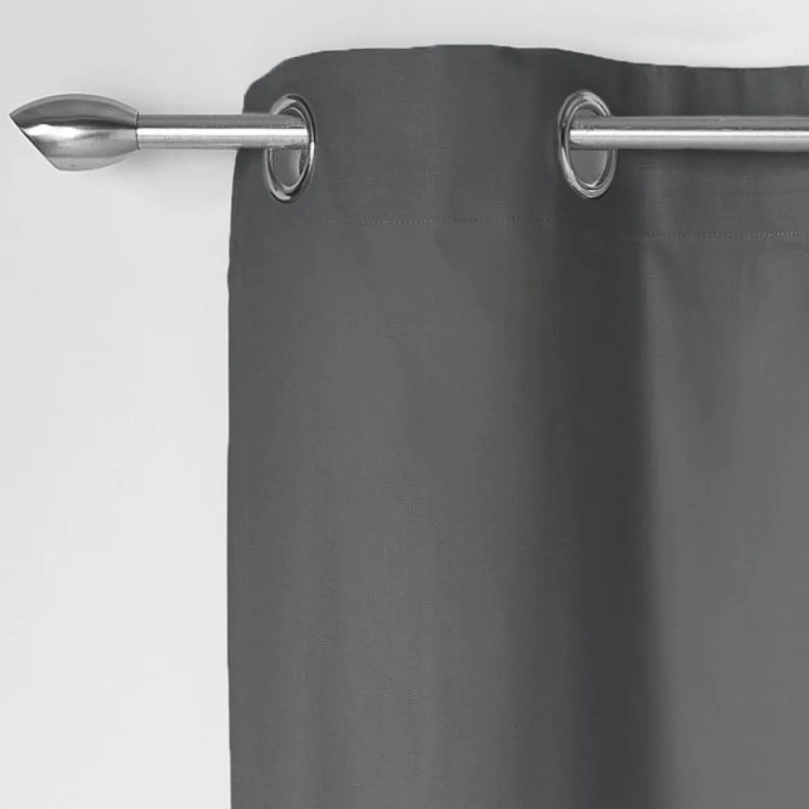 RIDEAU A OEILLETS 140X240CM PANAMA ARDOISE