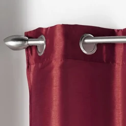 RIDEAU A OEILLETS 140X240CM SHANTUNG UNI SHANA BORDEAUX