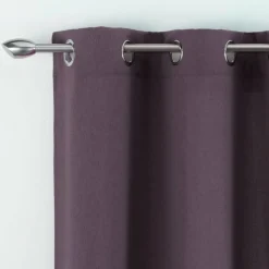 RIDEAU A OEILLETS 140X260CM TISSE UNI MELIANE VIOLET