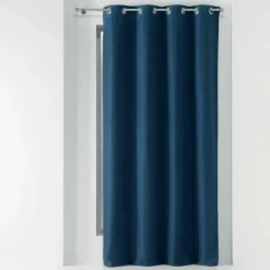 RIDEAU A OEILLETS 135X240CM UNI CHINEA BLEU