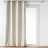 RIDEAU A OEILLETS 140X260CM VELOURS RELIEF VERRA LIN
