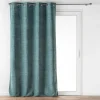 RIDEAU A OEILLETS 140X260CM VELOURS RELIEF VERRA SAUGE