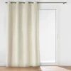 RIDEAU A OEILLETS 140X260CM VELOURS RELIEF SWING NATUREL