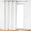 RIDEAU A OEILLETS 135X260CM VELOURS DEVORE EVA BLANC