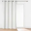 RIDEAU A OEILLETS 140X260CM VELOURS RELIEF JAVA BLANC
