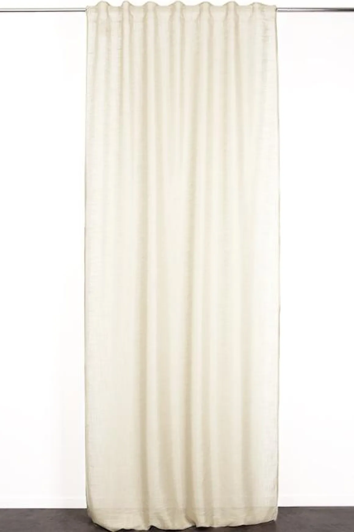 RIDEAU ARONNA ECRU 135X300CM GALON FRONCEUR PATTE CACHEE