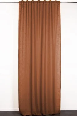 RIDEAU ARONNA ROUILLE 135X300CM GALON FRONCEUR PATTE CACHEE