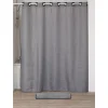 RIDEAU DOUCHE OEILLETS INTEGRES 180X200CM GRIS NOIR