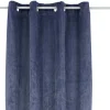 RIDEAU FLANELLE COTELE ARUM ENCRE 140X260CM