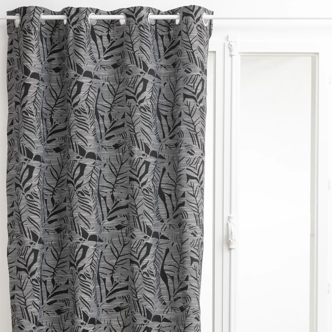 RIDEAU JACQUARD FOLHA NOIR 140X260CM