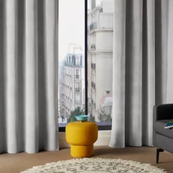 RIDEAU LILOU GRIS CLAIR 140X260CM