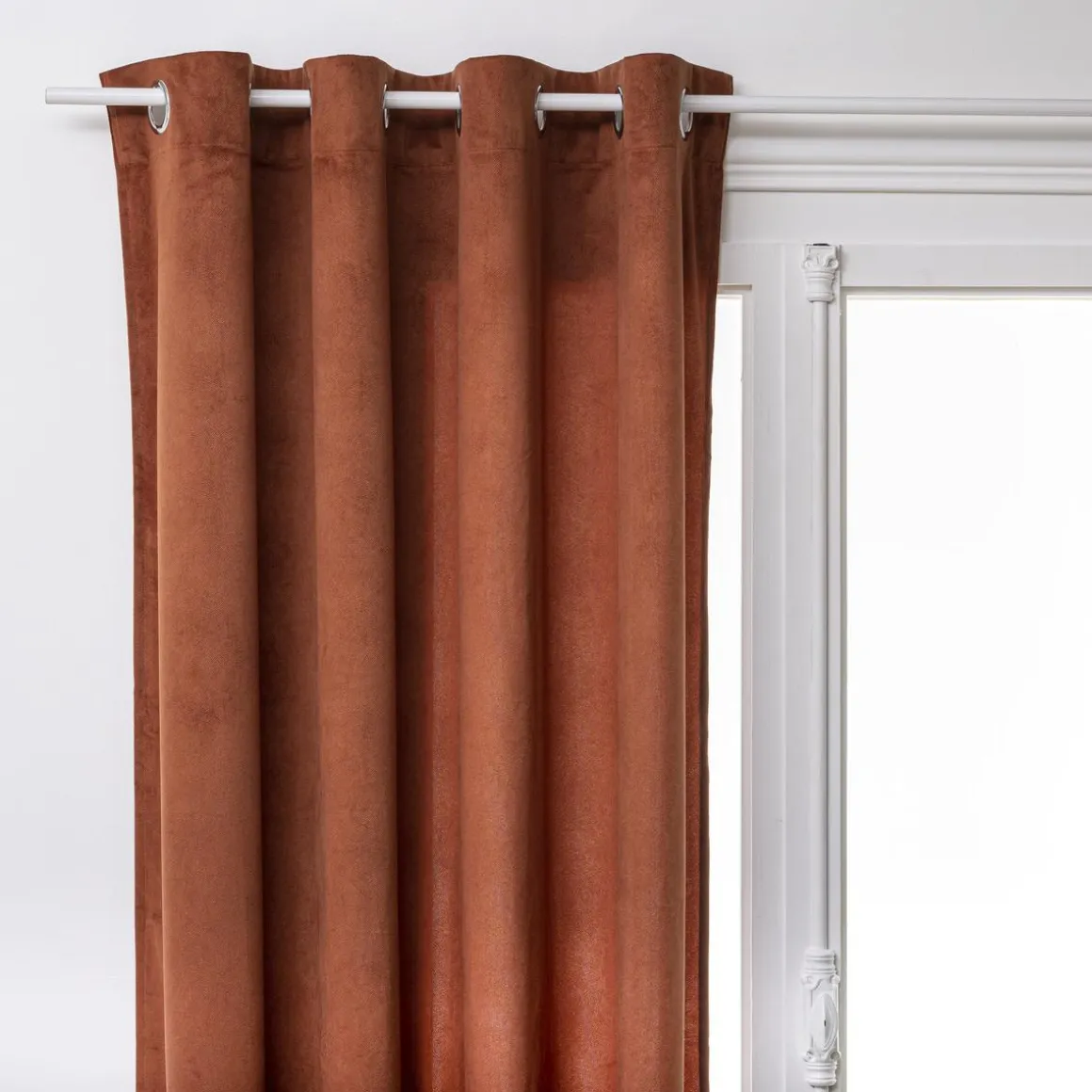 RIDEAU LILOU TERRACOTTA 140X260CM