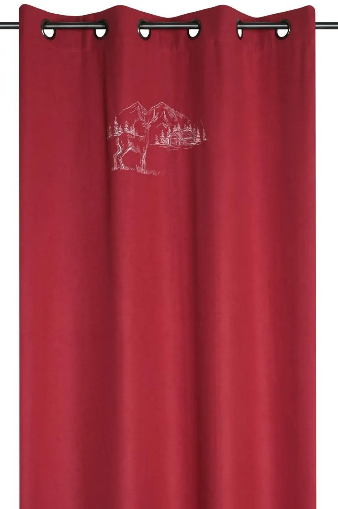 RIDEAU MONTAGNE 135X260CM ROUGE
