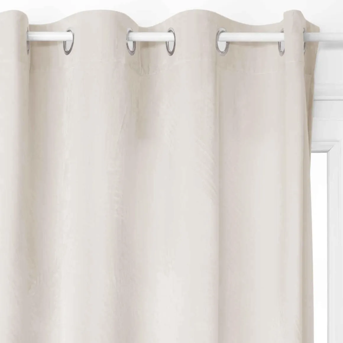 RIDEAU OCCULTANT VELOURS IVOIRE 140X260CM
